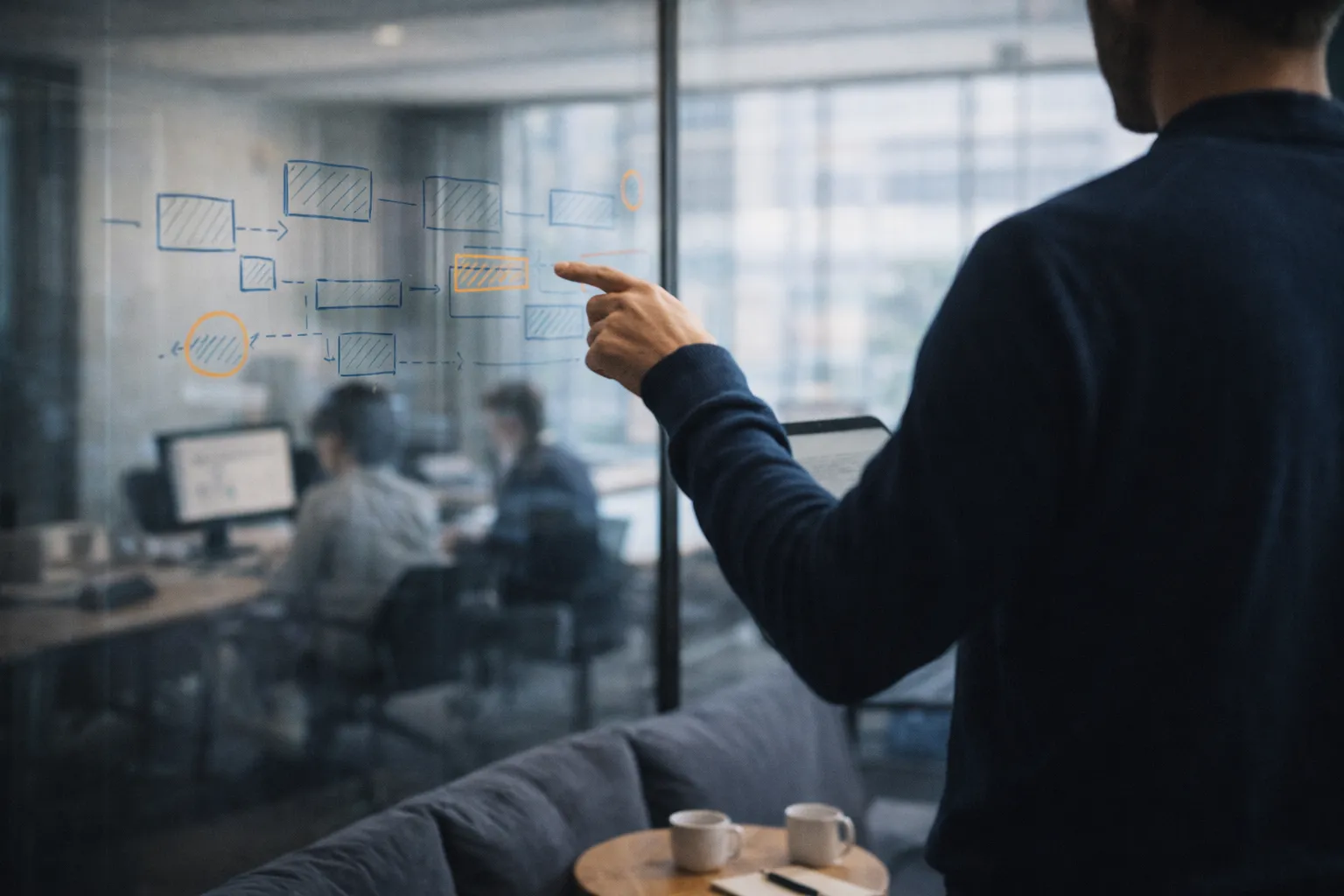 Project orchestration with a timeline roadmap